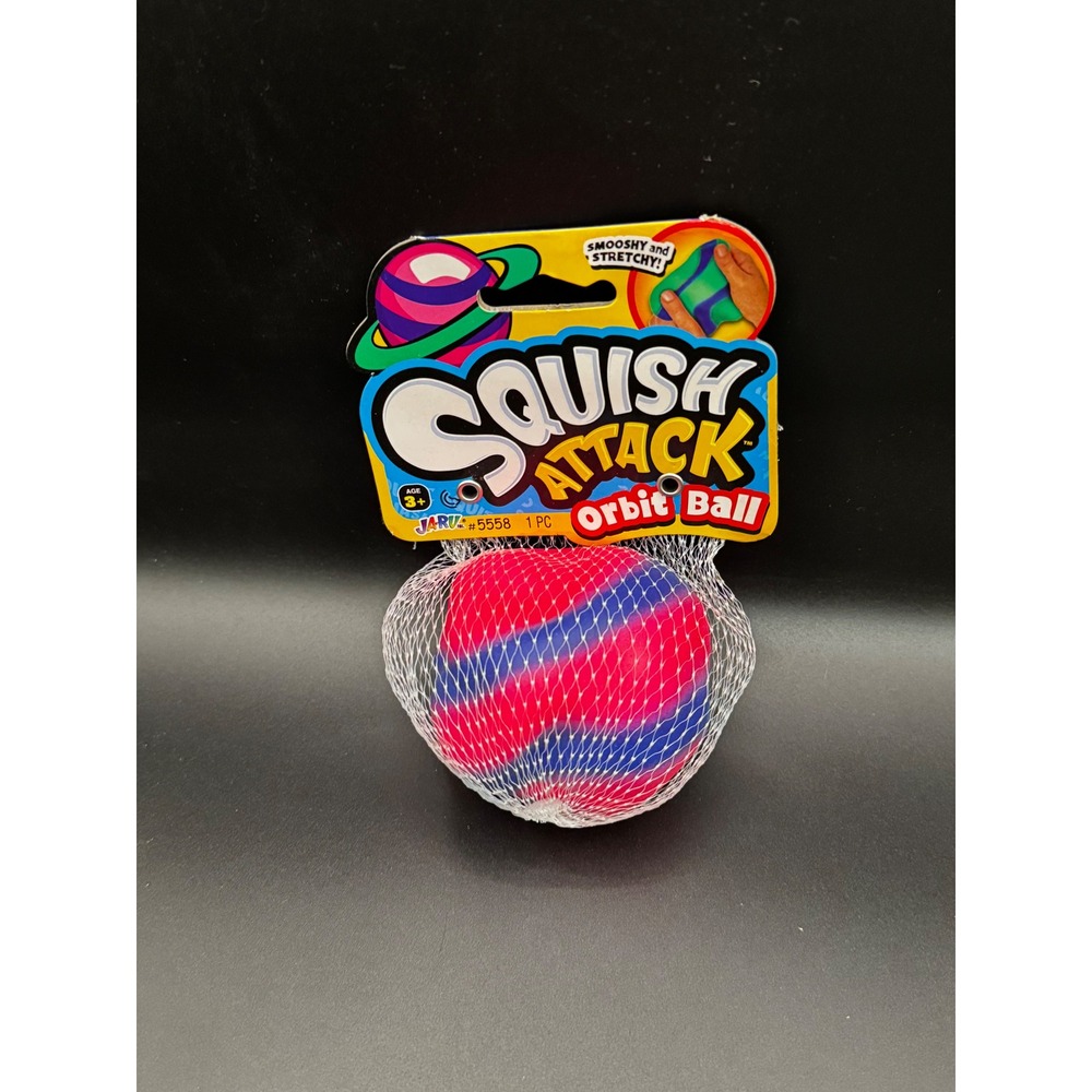 Ja-Ru Squish Attack Orbit Ball Pink Blue Stretchy Fidget Sensory Toy 5558 NEW